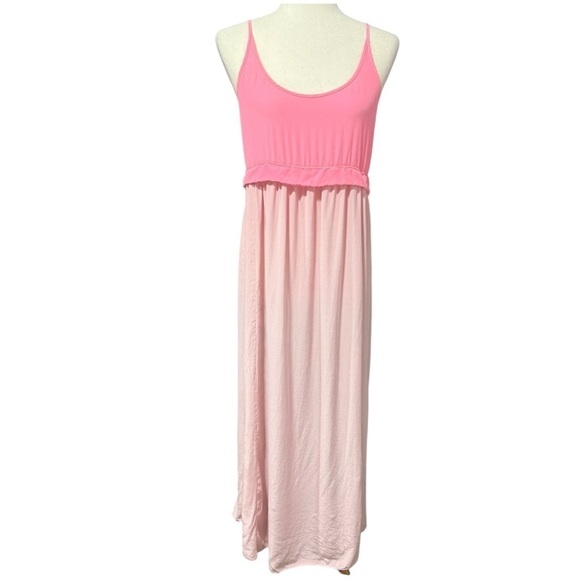 Aritzia Dresses & Skirts - Aritzia Wilfred Pink Silk Two Tone Bisous Midi Dress Small Flowy Feminine Boho